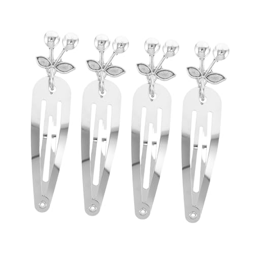 FOMIYES 4 Stück Metall Haarspangen mit Kirsch-anhänger Punk-design Modische Snap Hair Clips für Frauen und Mädchen Vielseitige Haarschmuck für Partys Festivals und Alltag von FOMIYES