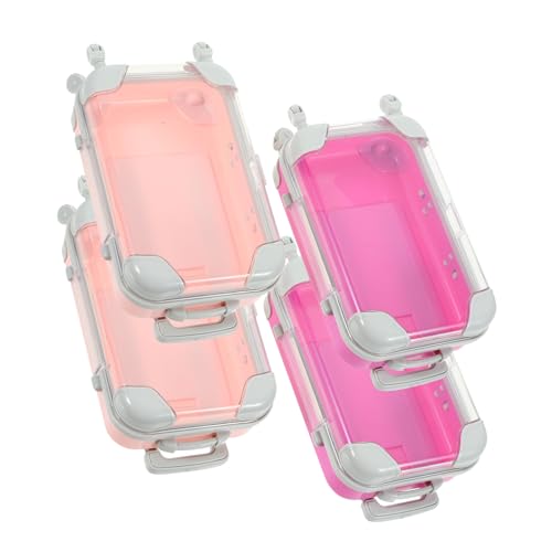 FOMIYES 4 Stück Mini Reise-make-up Koffer aus Klarem Kunststoff Kompakte Wimpern-aufbewahrungsbox mit Vielseitigen Fächern Tragbares Organizer-case für Falsche Wimpern Kosmetik und FOMIYES 4 Stück Mini Reise-make-up Koffer aus Klarem Kunststoff Kompakte Wimpern-aufbewahrungsbox mit Vielseitigen Fächern Tragbares Organizer-case für Falsche Wimpern Kosmetik und von FOMIYES