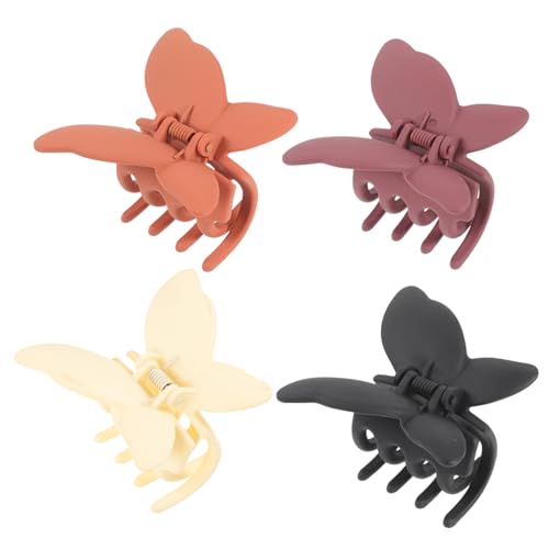 FOMIYES 4 Stück Mittelgroße Haarklammer Schmetterling Matte Haarclips für Frauen und Mädchen Rutschfeste Haarklammern in Schwarz Weinrot Orange für Dickes und Normales Haar FOMIYES 4 Stück Mittelgroße Haarklammer Schmetterling Matte Haarclips für Frauen und Mädchen Rutschfeste Haarklammern in Schwarz Weinrot Orange für Dickes und Normales Haar von FOMIYES