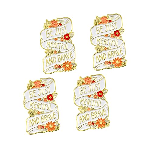 FOMIYES 4 Stück Motivationsbroschen Kreative Anstecknadeln für Kleidung Positive Design für Taschen Schals und Hüte mit Inspirierendem Spruch Gerecht UND von FOMIYES