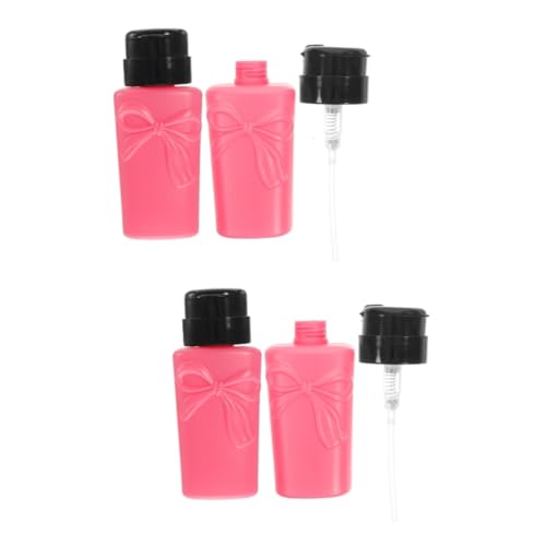 FOMIYES 4 Stück Nagelentferner Nagellackentfernerpumpe Make-up-behälter Flaschenspender Für Make-up-entferner Leere Make-up-flaschen En Gel Para Uñas Rosa Wasserflasche Pack Reisen Plastik von FOMIYES