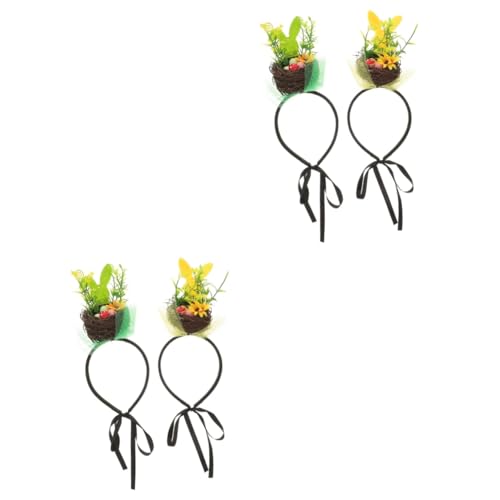 FOMIYES 4 Stück Osterkopfschmuck -Cosplay-Stirnband Damen Hüte fasching haarschmuck faschings haarschmuck Kappen Tiara Ostern Stirnbänder dekorative Stirnbänder Hase Requisiten bilden von FOMIYES