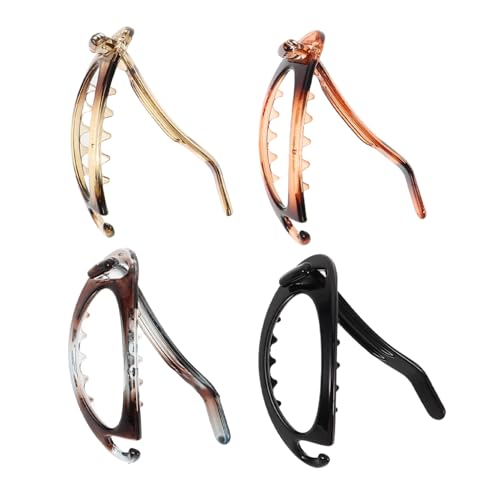 FOMIYES 4 Stück Ovaler Haarklammern für Damen Französische Haarspangen mit Retro Design für Hochsteckfrisuren Haar und Sicher im Glänzend von FOMIYES