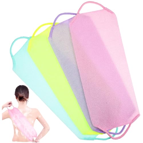 FOMIYES 4er-pack Peeling-set Für Den Rücken Handtuch-set Waschlappen Körperschrubber Für Die Tiefenreinigung Bunte Badewaschlappen Für Den Familiengebrauch von FOMIYES