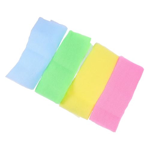 FOMIYES 4er-pack Peeling-körperpeeling Peeling-tuch Rückenschrubber-handtuch Für Dusche Bad Rückenschrubber-gürtel Weich von FOMIYES