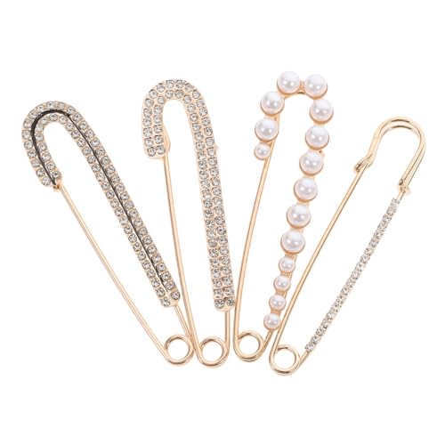 FOMIYES 4 Stück Perlen Sicherheitsnadeln Set mit Strass Taillenspanner Clips für Damenkleidung Vielseitige Broschen für Hosen Röcke und Pullover Accessoires für Festliche und FOMIYES 4 Stück Perlen Sicherheitsnadeln Set mit Strass Taillenspanner Clips für Damenkleidung Vielseitige Broschen für Hosen Röcke und Pullover Accessoires für Festliche und von FOMIYES