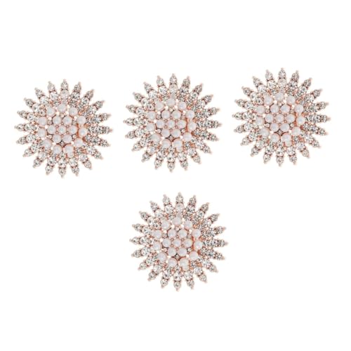 FOMIYES 4 Stück Perlenbrosche Damen Multifunktionaler Schalclip für Herbst Winter Stilvoller Pullover Schal Broschenring Langlebiger Schmuck für Kleidung und Strickwaren von FOMIYES