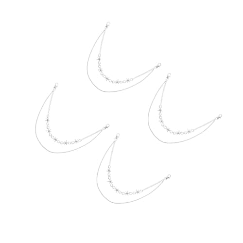 FOMIYES 4 Stück Punk Taillenkette mit Dornenanhänger und Quaste Vielseitige Metall Hose Kette für Jeans Herren Rock Schmuck Trendiges Street Fashion Accessoire von FOMIYES