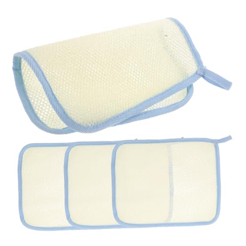 FOMIYES Nylon Doppelschicht Seifenschäumer Peeling Handtuch Set Reise Peeling Badetuch Waschlappen von FOMIYES