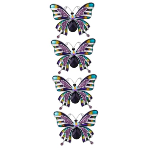 FOMIYES 4 Stück Schmetterlingsbrosche Anstecknadel für Frauen Modisches Accessoire für Hochzeiten Partys und Besondere Anlässe Langlebig und von FOMIYES