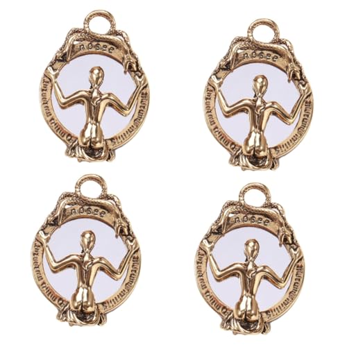 FOMIYES 4 Stück Skelett Brosche mit Spiegel Design für Damen und Herren Punk Gothic Anstecknadel Stilvoller Schmuck für Kostüme und Alltagskleidung Leicht und Langlebig von FOMIYES