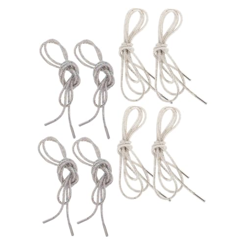 FOMIYES 4 Stück Strass Schnürsenkel Glitzer Rund für Schuhe Hoodie Hose Vielseitige Langlebige Strass-schnürsenkel mit Funkelnden Stein-details Modisches Zubehör für Damen von FOMIYES