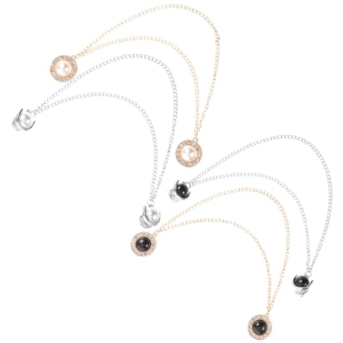 FOMIYES 4 Stück Strickjacken Clips Teiliges aus Legiertem Dekorative Pullover Spangen mit Ketten Verstellbare Hemdclips für Cardigans Langlebig und Rostfrei Vielseitig für von FOMIYES