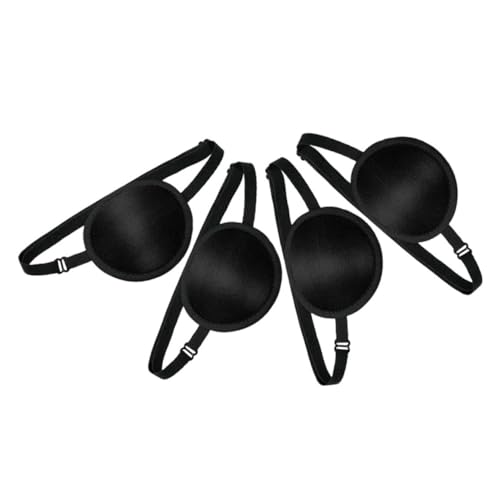 FOMIYES 4 Stück Teiliges Augenklappe Verstellbare Occlusion Patch mit Gepolstertem Atmungsaktiv Leichte Augenbinde für Therapie und Piratenkostüm Geeignet für Schule und Halloween von FOMIYES