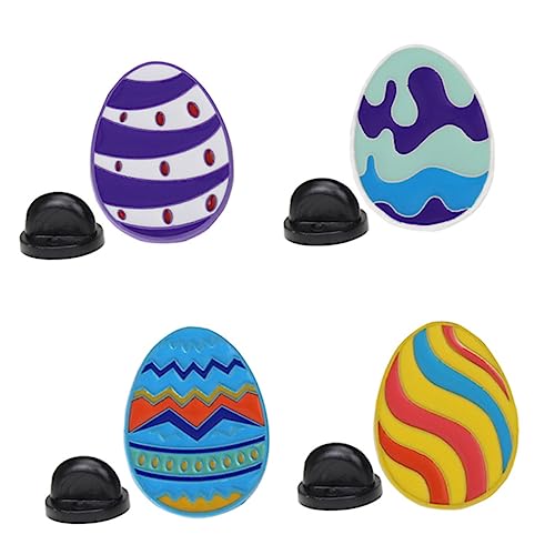 FOMIYES 4 Stück Teiliges Cartoon Dinosaurier Ei Broschen Bunte Ölmalerei Leichte Legierung Modisch und Niedlich für Mädchen Studentinnen Kleidung Taschen Hüte Vielseitig für Alltag von FOMIYES