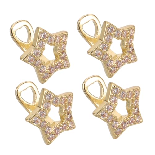 FOMIYES 4 Stück Teiliges Goldenes Zahn Hohlstern-design Abnehmbarer Hip-hop Grill Cap Bling Mundschmuck für Männer und Frauen Glänzende Zahnkappe für Rapper Cosplay und Streetwear von FOMIYES