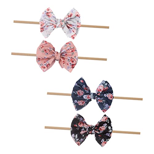 FOMIYES 4 Stück Teiliges Haarreifen mit Doppeltem Schleifen Design Haarschmuck für Neugeborene Kleinkinder Feiern Fotoshootings von FOMIYES