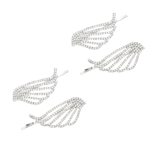 FOMIYES 4 Stück Teiliges Haarschmuck mit Glänzenden Strasssteinen Engelsflügel Haarspangen Seitliche Haarclips für Mädchen Vielseitige Haarnadeln für Party Hochzeit und Festliche Anlässe von FOMIYES