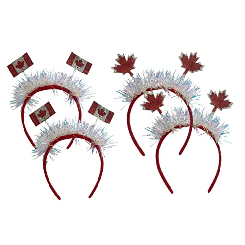 FOMIYES 4 Stück Teiliges Kostüm Haarreif mit Ahornblatt Design für Karneval und Festivals Haarschmuck für Feierlichkeiten und Kostümpartys von FOMIYES