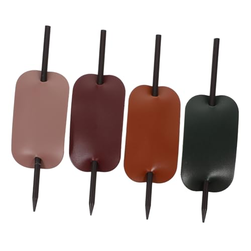 FOMIYES 4 Stück Teiliges Leder Holz haarstab Haarnadel Langlebig Leicht Schützend für Damen und Mädchen Eleganter Dutt haarschmuck in Grün Weinrot Hellbraun für Alltag und Geschenk von FOMIYES
