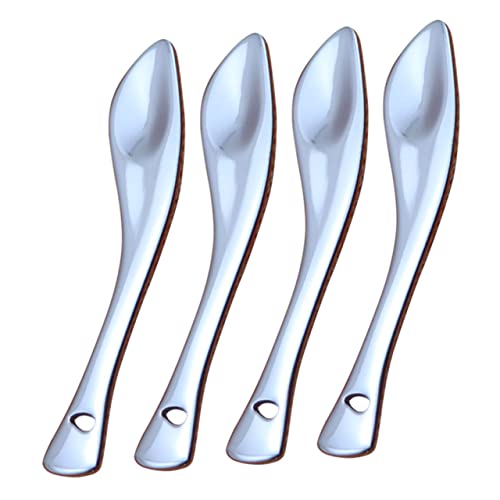 FOMIYES 4 Stück Teiliges Metall Kosmetikspatel Beauty Löffel für Gesichtscreme und Augencreme Wiederverwendbarer Gesichtspflege Applikator Geeignet für Lotionen Cremes und Flexibel von FOMIYES