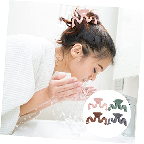 FOMIYES 4 Stück Teiliges Mittelgroße Haarklammern für Dickes Haar Rutschfeste Kunststoff Haarspangen im Wellen Design Langlebige Flexible Haarklammern für Damen Vielseitig Einsetzbar bei von FOMIYES