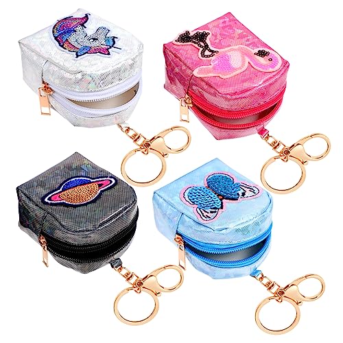 FOMIYES 4 Stück Teiliges Münzbeutel mit Schlüsselring Nette Geldbörse für Mädchen Einhorn Flamingo Sternenball und Schmetterling für Kleingeld Schlüssel und Karten FOMIYES 4 Stück Teiliges Münzbeutel mit Schlüsselring Nette Geldbörse für Mädchen Einhorn Flamingo Sternenball und Schmetterling für Kleingeld Schlüssel und Karten von FOMIYES