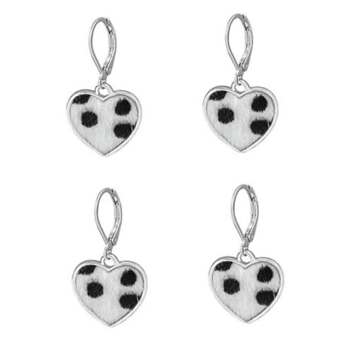 FOMIYES 4 Stück Teiliges Ohrringe Kreative Herzform Ohrringe mit Kuh Leopardenmuster Modisches Schmuck Accessoire für Besondere Anlässe FOMIYES 4 Stück Teiliges Ohrringe Kreative Herzform Ohrringe mit Kuh Leopardenmuster Modisches Schmuck Accessoire für Besondere Anlässe von FOMIYES
