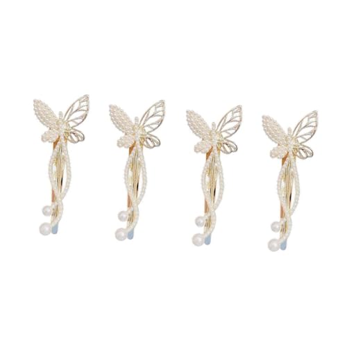 FOMIYES 4 Stück Teiliges Perlen Haarclip Stilvolle Barrette Haarnadeln für Frauen Hochzeit Party Braut Haarschmuck Zubehör von FOMIYES