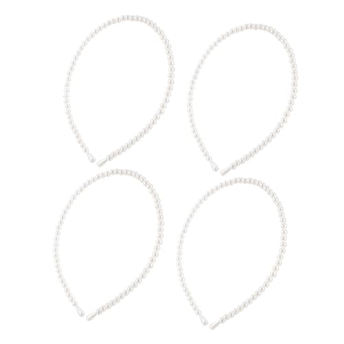 FOMIYES 4 Stück Teiliges Perlen Haarreif Damen Flexible Haarbänder mit Festem Leichtes und Komfortables Design Geeignet für Yoga Sport Alltag und von FOMIYES