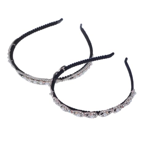 FOMIYES 4 Stück Teiliges Perlen haarreif Strass Eleganter Haarschmuck für Damen und Mädchen Modische Stirnbänder für Alltag Party und Verlobung Langlebiges Metallmaterial Zufälliger Stil von FOMIYES