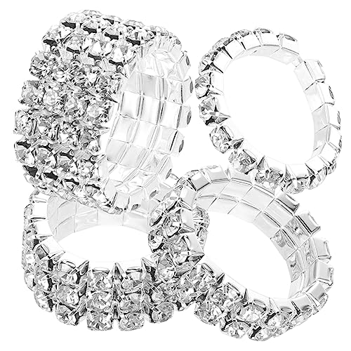 FOMIYES 4 Stück Teiliges Set mit Mehrreihigen Funkelnden Damenring mit Zirkonia Hochzeits und Verlobungsringe für Besondere Anlässe für Valentinstag und Jubiläen von FOMIYES