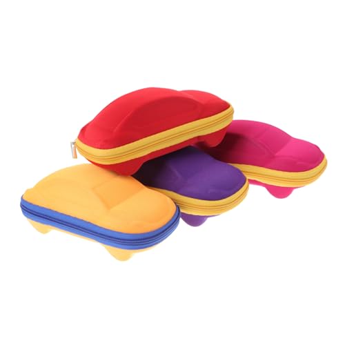 FOMIYES 4 Stück Teiliges Sonnenbrillenetui Kreative EVA Hartschale mit Reißverschluss Farbige Brillenaufbewahrung für Mädchen Kratzfester Schutz und Tragbar von FOMIYES