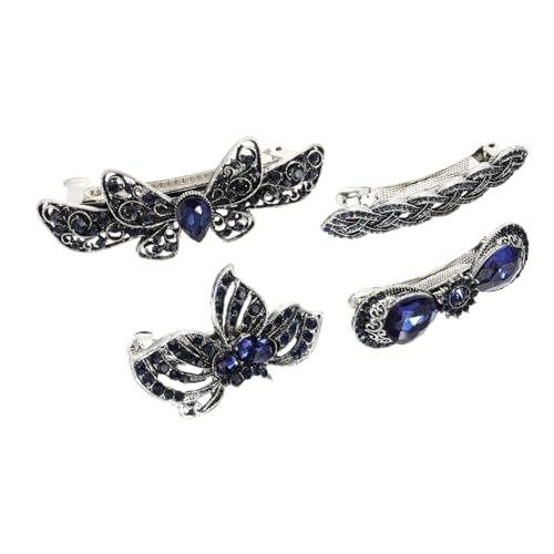 FOMIYES 4 Stück Teiliges Strass Haarklammern aus Legierung Stilvolle Damen Haarschmuck Robuste Blattform Haarnadeln Modische Haarspangen für Party und Alltag von FOMIYES