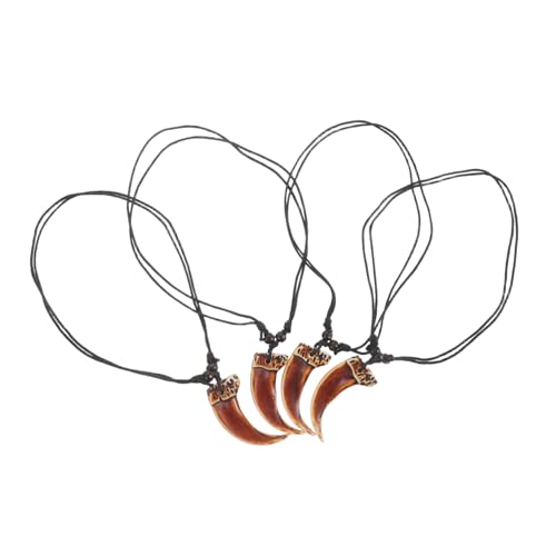 FOMIYES 4stücke Anhänger Aus Mit Schwarzer Wachskordel Verstellbare Halskette Für Damen Und Herren Trendiger Schmuck Mit Künstlichem Für Freizeit Und Partys von FOMIYES