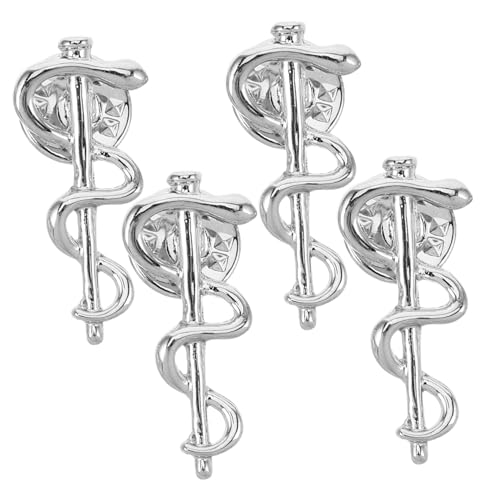 FOMIYES 4 Stück Teiliges Zodiac Schlangen Brosche Anstecknadel für Hemdkragen Glücksbringer Schmuck für Halloween Weihnachten und Geburtstagsfeiern Strapazierfähiger von FOMIYES