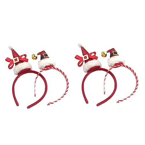 FOMIYES 4 Stück Süße Weihnachtsstirnbänder Santa Cosplay Haarband Haarbänder Für Weihnachtskostüme Weihnachts-stirnband Verkleiden Weihnachtsfeier Gefallen Kind Partybedarf Abschlussball von FOMIYES