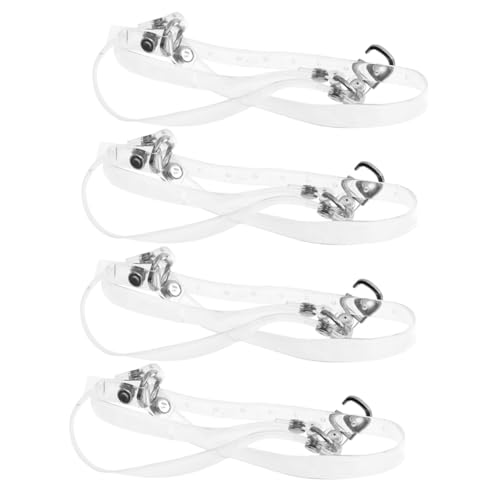 FOMIYES 4 Stück Transparente High Heel Schuhriemen mit Fixier buckle Anti rutsch Schnürsenkel für Damen Unsichtbare Fersenriemen für Festen Halt und Bequemen Sitz bei Pumps und Sandalen von FOMIYES