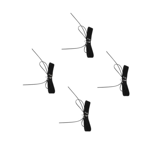 FOMIYES 4 Stück Velvet Bowknot Choker Halskette Verstellbar Gothic Schmuck für Frauen Dunkler Retro Stil Vampir Accessoires Kurz Kettenanhänger für Partys und Hochzeiten von FOMIYES