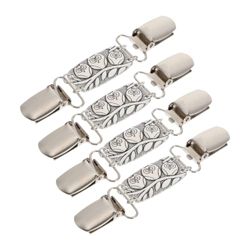 FOMIYES 4 Stück Vintage Bird Pattern Cardigan Clips Stilvolle Strickjacken und Schalhalter Modische Broschen für Damen Vielseitige Kleid und Blusen Accessoires von FOMIYES