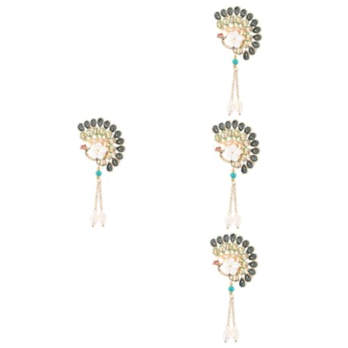 FOMIYES 4 Stück Vintage Pfauen Brosche für Damen Eleganter Anstecker für Kleidung Taschen Schals Hochwertige Schmuckdekoration für Besondere Anlässe Wie Hochzeiten Partys Robustes Design von FOMIYES