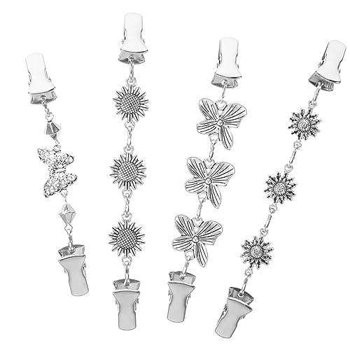FOMIYES 4 Stück Vintage Pullover Clips Broschen für Kleider Cardigan Clips mit Retro Design Party und Alltag von FOMIYES