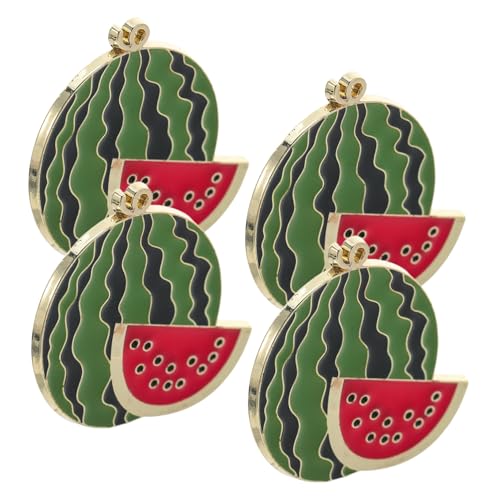 FOMIYES 4 Stück Wassermelonen Anstecknadeln aus Legierung Cartoon Obst Broschen für Damen Kleine Leichte Lapel Pins für Jacken Kleider Rucksäcke und Partydeko von FOMIYES