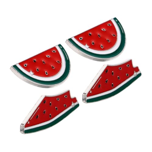 FOMIYES 4 Stück Wassermelonen Broschen Kreative Emaille Pins Süße Frucht Anstecknadeln für Kleidung Taschen und Hüte Perfektes Sommeraccessoire für Jede Gelegenheit von FOMIYES