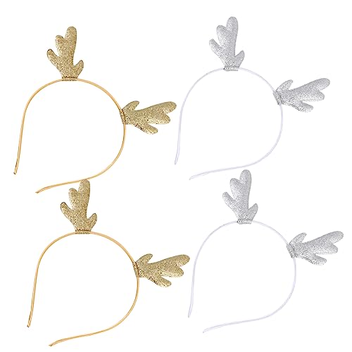 FOMIYES Frauen Geweih Haarband Weihnachten Haarband 4 Stücke Weibliche Haar Hoop Mode Party Stirnband Elegante Design von FOMIYES
