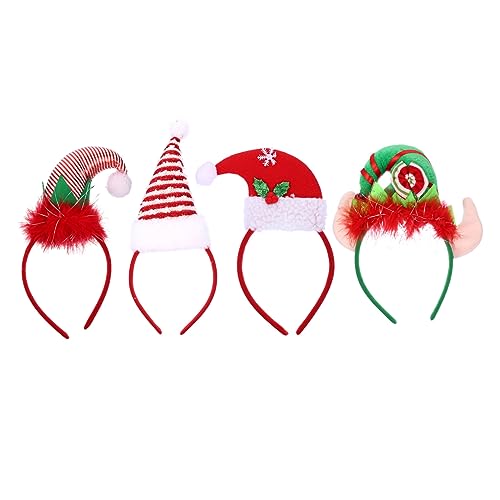 FOMIYES 4 Stück Weihnachtsmütze Stirnband blaue Weihnachtsmütze Neuheit Weihnachtsmütze weihnachts kopfschmuck weihnachtskopfschmuck Haarschmuck-Requisite Haartracht Stoff von FOMIYES