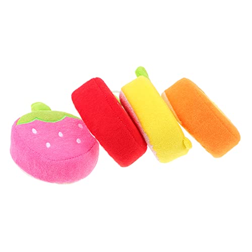 FOMIYES 4 Stück tierisches badetuch badekugeln badezusätze badehandtücher Blase Obst Cartoon- -Dusche-Wäscher Badeschwammkugeln für Schwammpolyesterfaser von FOMIYES