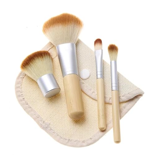 FOMIYES 4 Stücke Make-up-pinsel-sets Make-up-lidschatten Schminkkasten Gesicht Gesichts- Make-up Pinsel Make -up -kit Für Frauen Rougepinsel Lidschatten Pinsel Anzüge Kosmetikbürste Bambus von FOMIYES