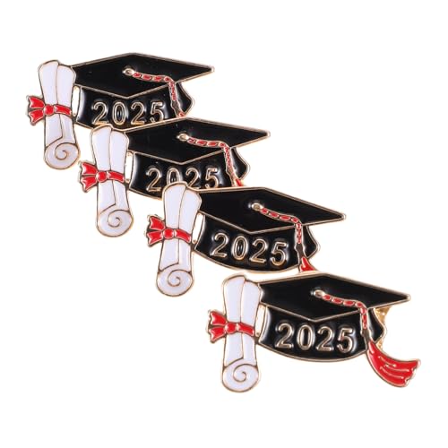 FOMIYES 4 Stücke Teiliges Abschlussbrosche Doktorhut Anstecknadel für Damen Herren Dekorative Brosche für Kleidung Rucksäcke Perfektes Accessoire für Abschlussfeier von FOMIYES