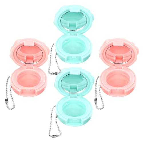 FOMIYES 4-teiliges Leeres Make-up-behälter-Set für Frauen Rosenförmiges Etui und Spiegel Make-up-Organizer-Set Reisefreundlich von FOMIYES